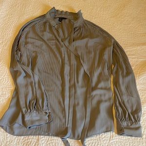 Grey banana republic long sleeve blouse